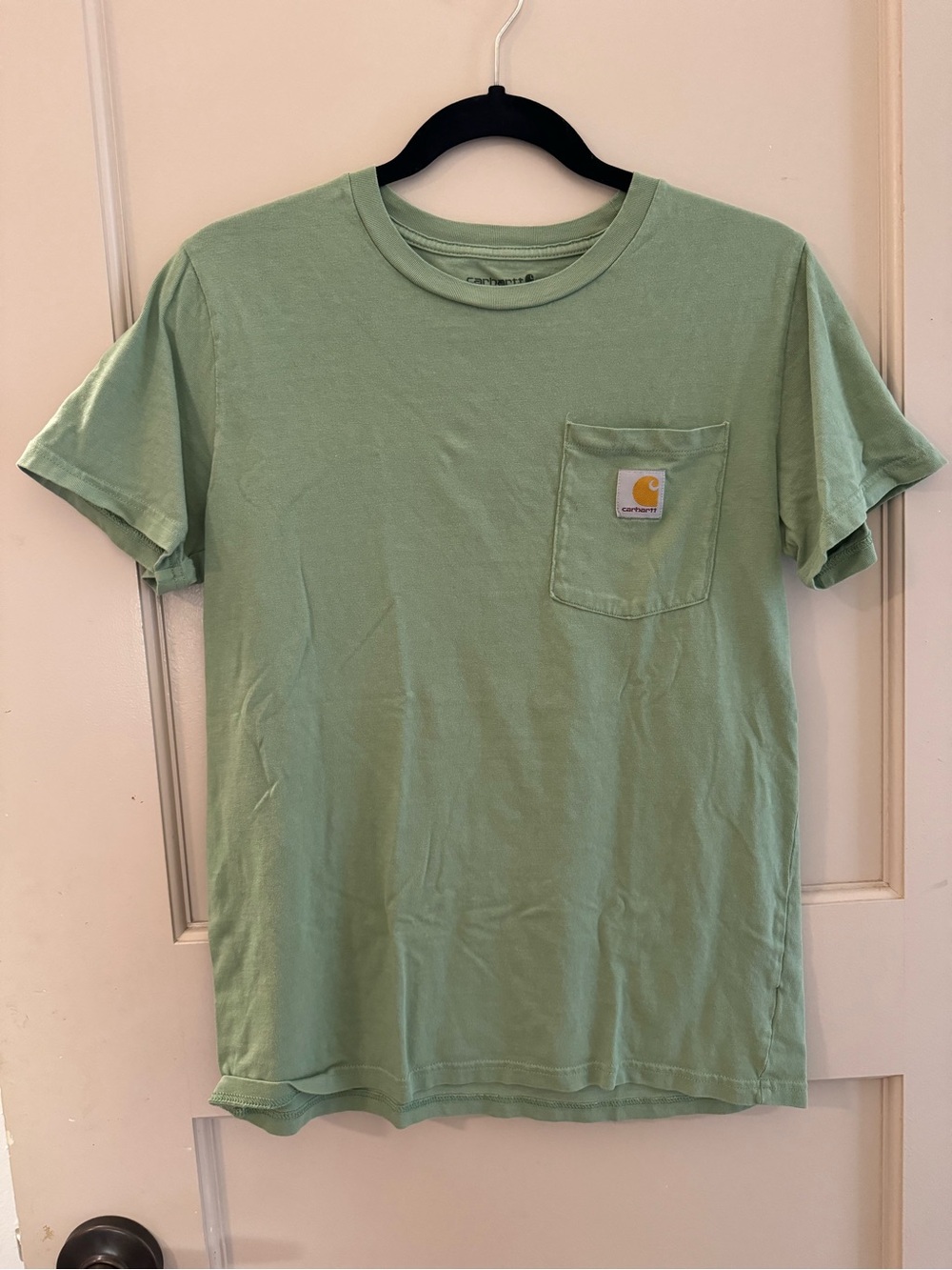 Kid's Carhartt Pocket T-Shirt in Sage Green Large